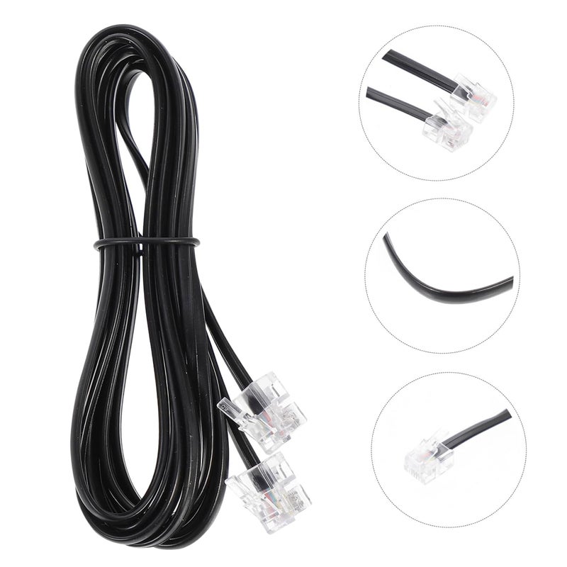 10Pcs Flat Telephone Wire Connectors Core Landline Cord for Telephones Modems Fax Machines - Image 2